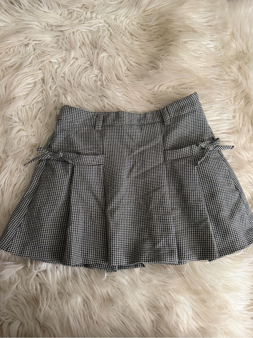 Zara Girls Houndstooth Gingham Skirt